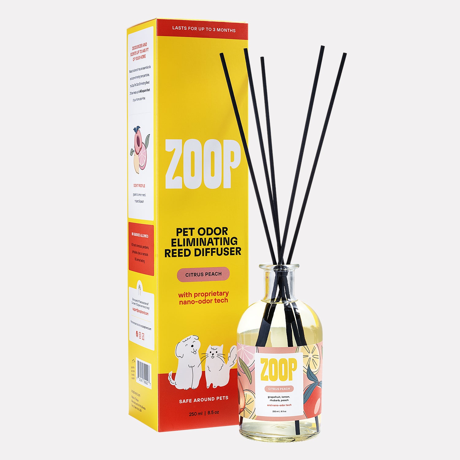 Reed Diffuser for Pet Homes, Fresh Orchard Fragrance, Non-Toxic and Air Freshening